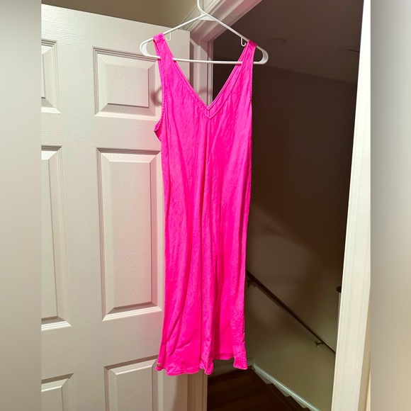 Lilly Pulitzer Dresses & Skirts - Neon pink linen cotton slip dress